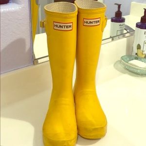 Yellow Hunter Rain Boots Kids